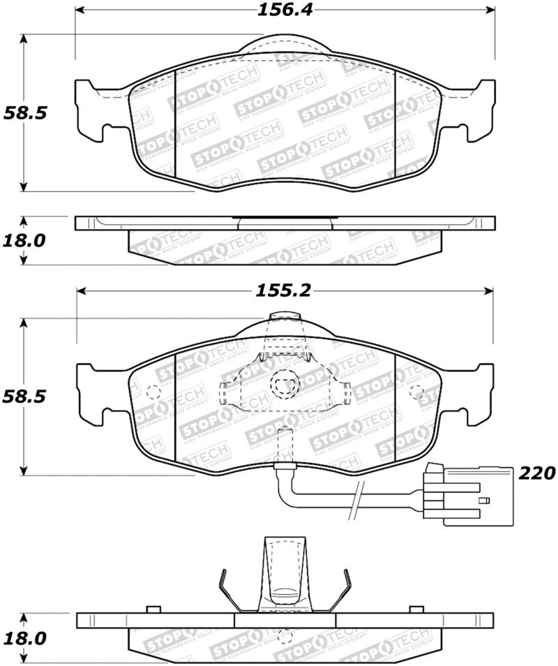 StopTech Street Brake Pads 308.08010 Main Image