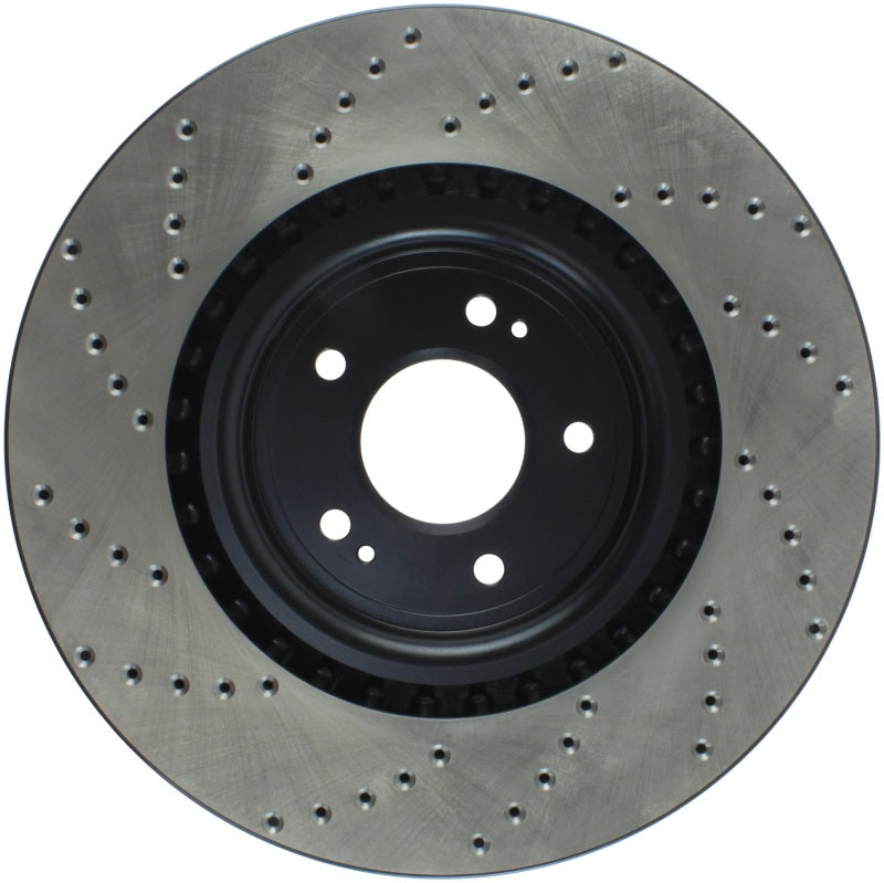 StopTech Sport Cross Drilled Brake Rotor; Front Left