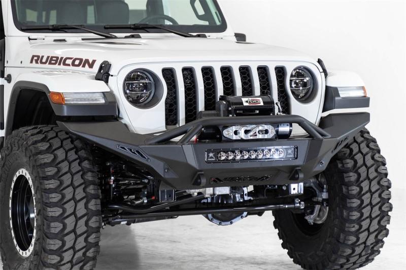 Addictive Desert Designs 2020 Jeep Gladiator JT Stealth Fighter Front Bump w/ Top Hoop & Winch Mount F961692080103 Main Image