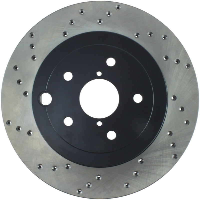 StopTech Sport Cross Drilled Brake Rotor; Rear Right