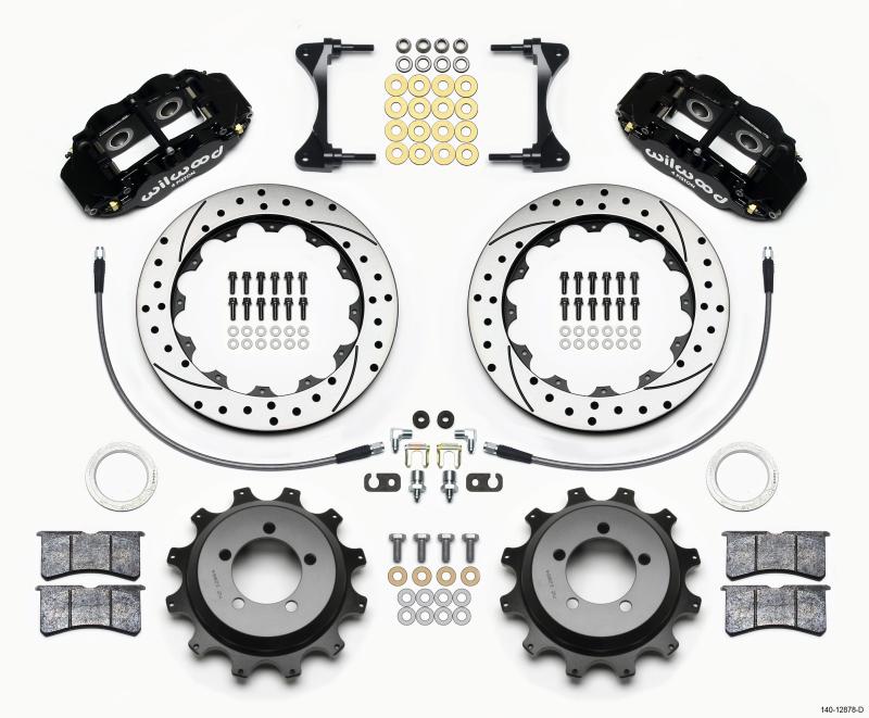 Wilwood Narrow Superlite 4R Rear Kit 12.88in Drilled 99-05 WRX / 99-07 Impreza 140-12878-D Main Image