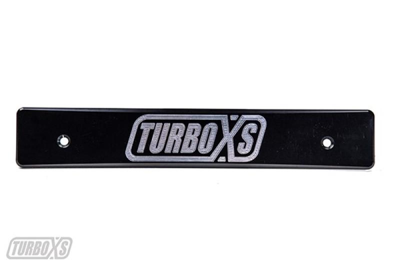 Turbo XS 15-17 Subaru WRX/STi Billet Aluminum License Plate Delete Black Machined TurboXS Logo txs-WS15-LPD-BLK-TXS Main Image