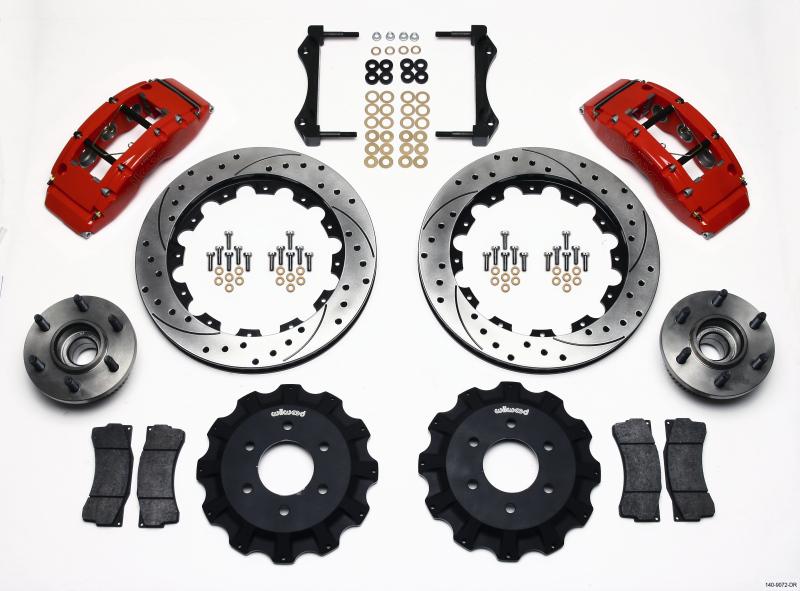 Wilwood TC6R Front Kit 16.00in Drilled Red 2004-2008 Ford F150 140-9072-DR Main Image