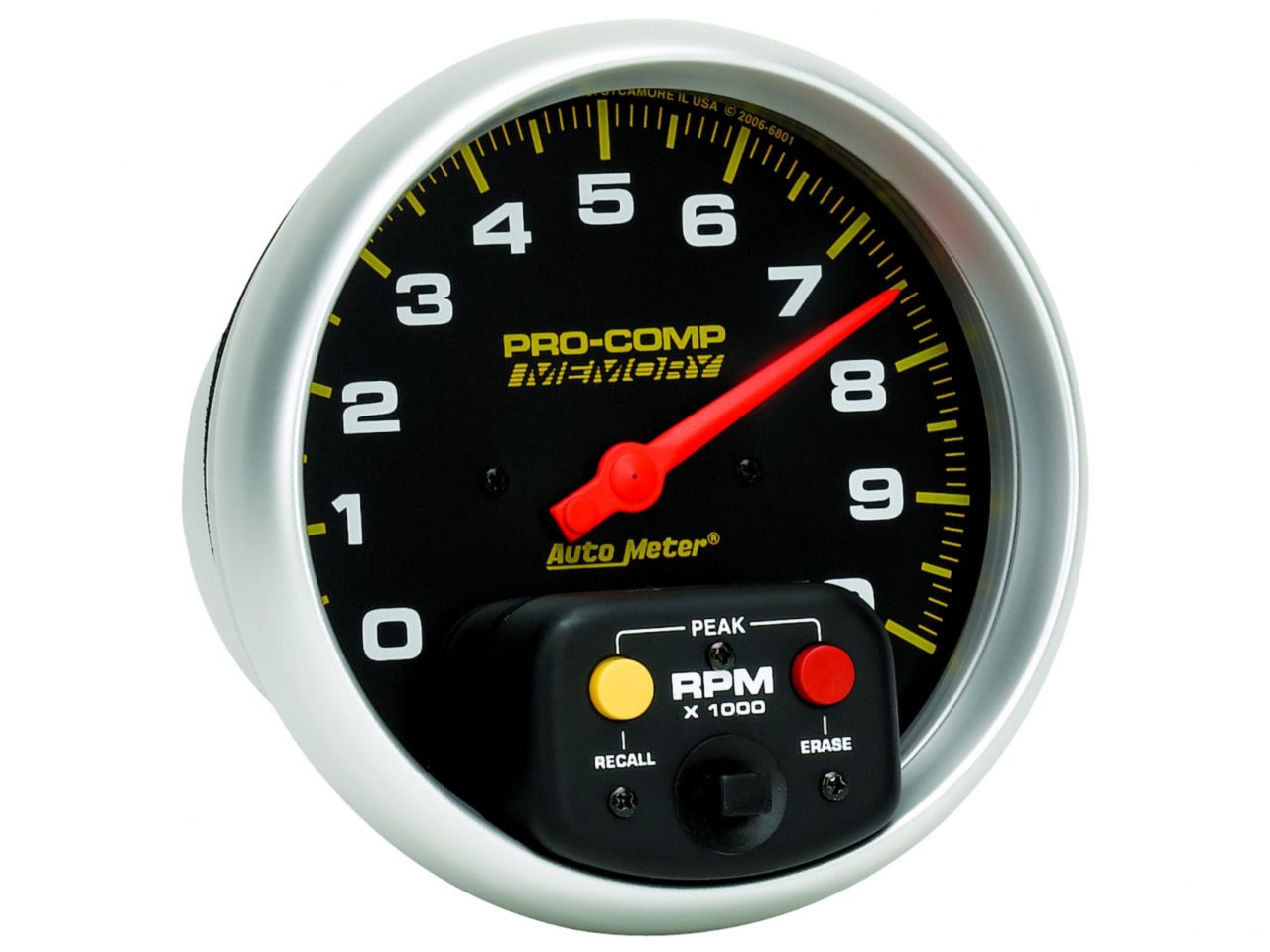 Autometer Gauge, Tachometer, 5", 10k Rpm In-Dash w/Peak Memory, Pro-Comp