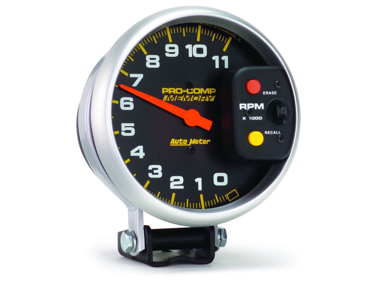 Autometer Gauge, Tachometer, 5", 11k Rpm, Pedestal W/Peak Memory, Pro-Comp