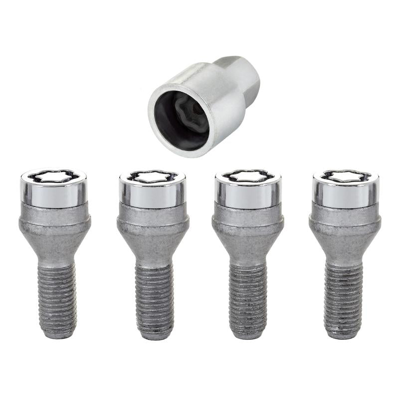 McGard Wheel Lock Bolt Set - 4pk. (Cone Seat) M12X1.5 / 17mm Hex / 25.5mm Shank Length - Chrome 27179 Main Image