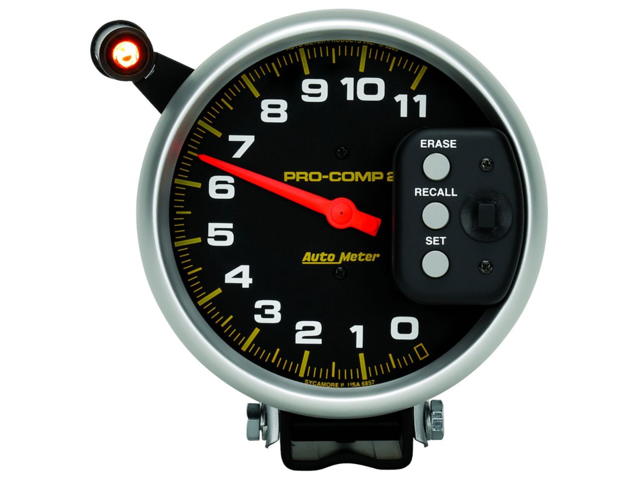 Autometer Gauge, Tach, 5", 11k RPM, Pedestal w/ Quick Lite & Peak Memory, Pro-Co