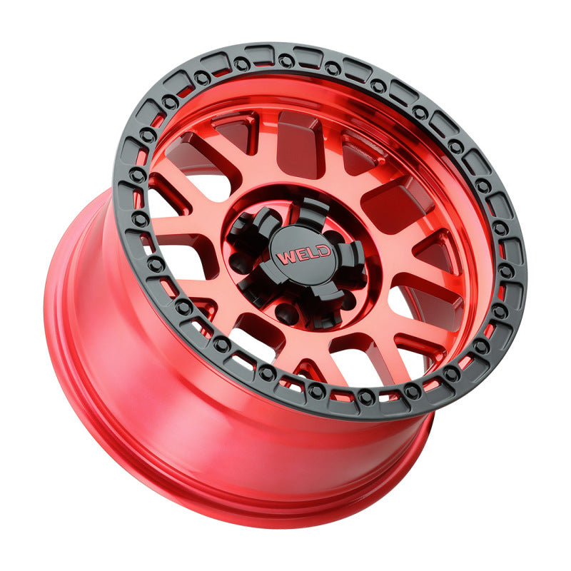 Weld Off-Road W133 17X9 Cinch 5X114.3 5X127 ET-12 BS4.50 Candy Red / Satin Black Ring 78.1 W13379026450