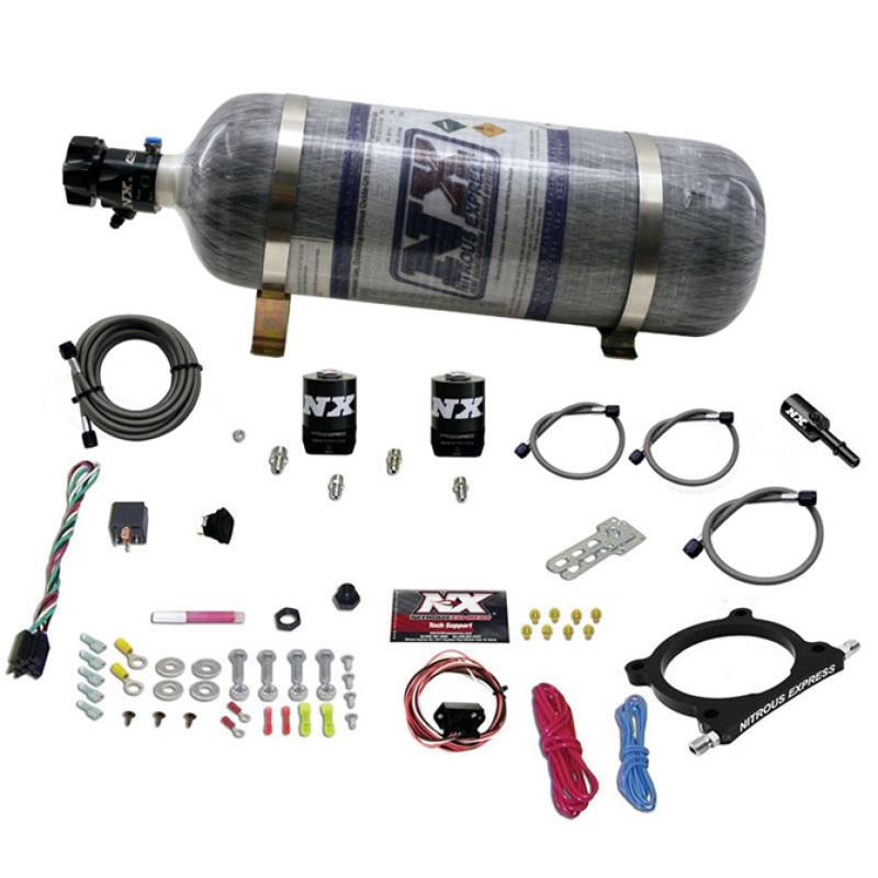 Nitrous Express 11-15 Ford Mustang GT 5.0L High Output Nitrous Plate Kit (50-250HP) w/12lb Bottle 20951-12 Main Image