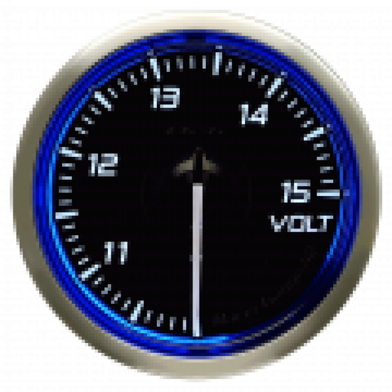 DEFI Racer Gauge N2 52mm Volts 10-15V Blue DF16501