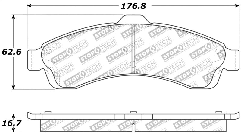 StopTech Sport Brake Pads With Shims And Hardware