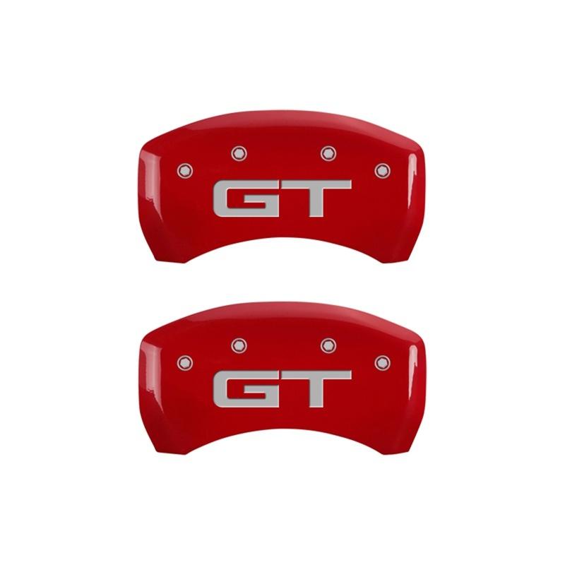 MGP Rear set 2 Caliper Covers Engraved Rear 2015/GT Red finish silver ch 10203R2MGRD Main Image