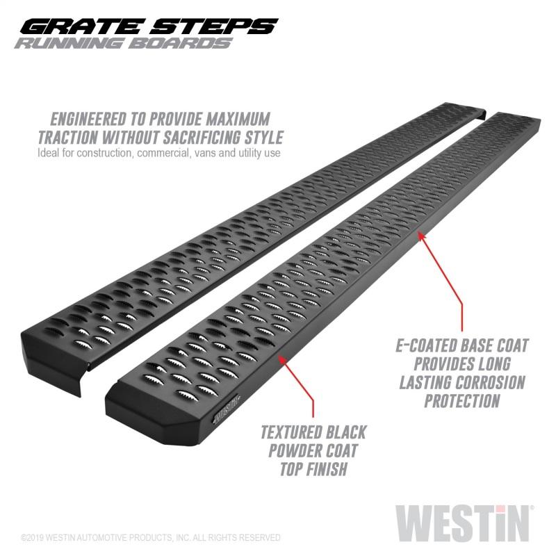 Westin Grate Steps Running Boards 83 in - Textured Black 27-74765 Main Image