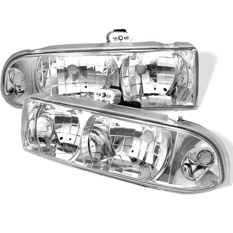 Spyder Chevy S10 98-04/Chevy Blazer 98-05 Crystal Headlights Chrome HD-YD-CS1098-C 5012432 Main Image