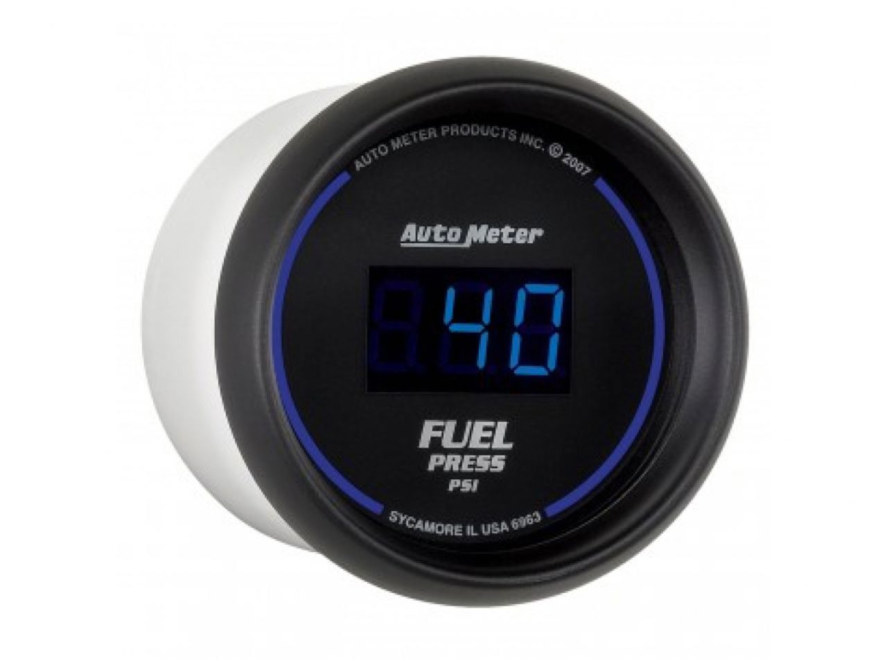 Autometer Gauge, Fuel Pressure, 2 1/16", 100Psi, Digital, Black Dial W/ Blue Led