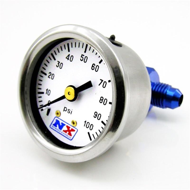 Nitrous Express Fuel Pressure Gauge (0-100 PSI w/Manifold) 15512 Main Image