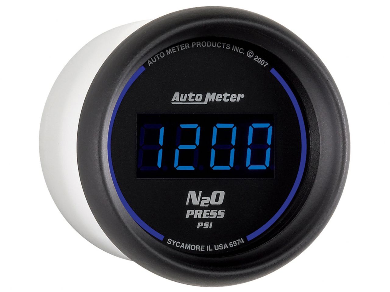 Autometer Gauge, Nitrous Pressure, 2 1/16", 1600Psi, Digital, Black Dial W/Blue