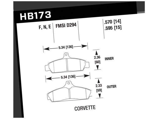 Hawk 84-87 Chevy Corvette 5.7 Blue 9012 Race Front Brake Pads
