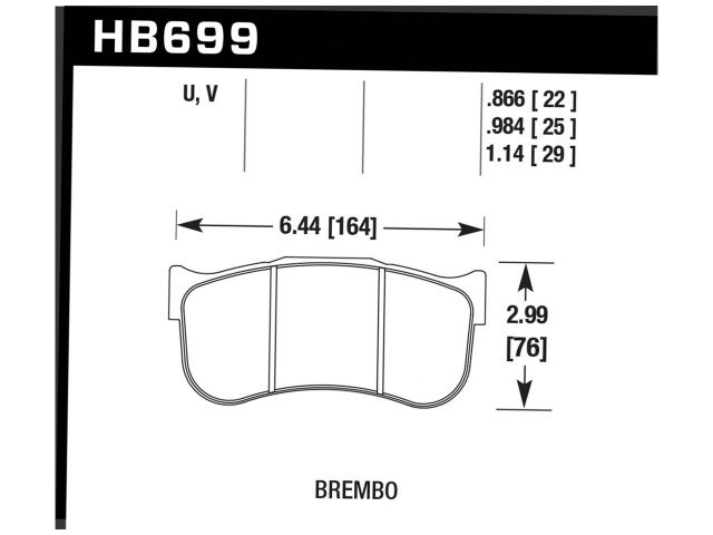 Hawk DTC-70 Brembo GT-3 caliper (wide annulus) Motorsports Brake Pad