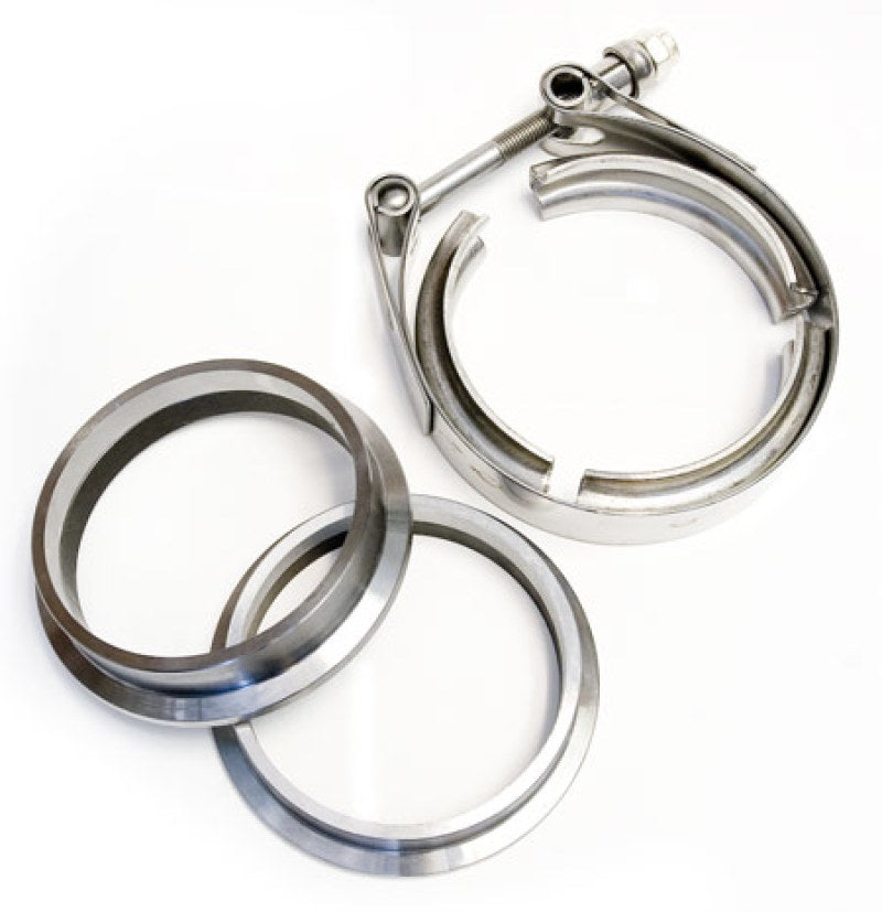 ATP 4in Stainless Steel V-Band Flange & Clamp Set - Male/Female ATP-FLS-214