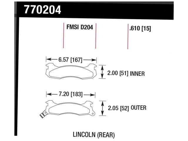 Hawk Brake Pads 770204 Item Image