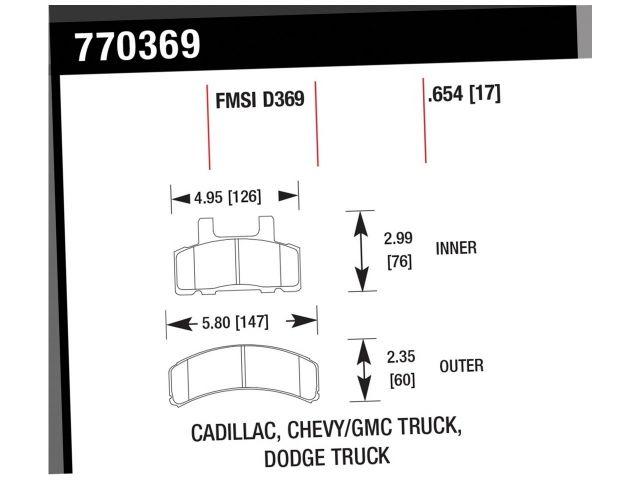 Hawk Brake Pads 770369 Item Image