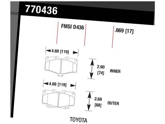 Hawk Brake Pads 770436 Item Image