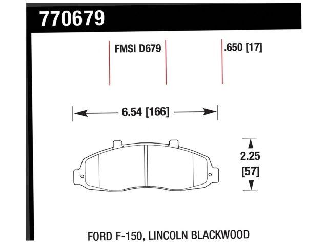 Hawk Brake Pads 770679 Item Image