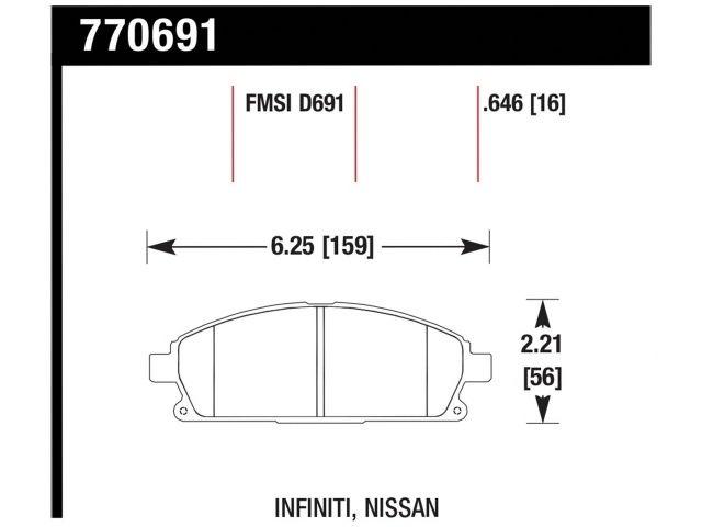 Hawk Brake Pads 770691 Item Image
