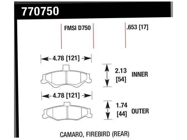 Hawk Brake Pads 770750 Item Image