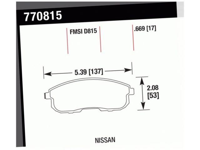 Hawk Brake Pads 770815 Item Image