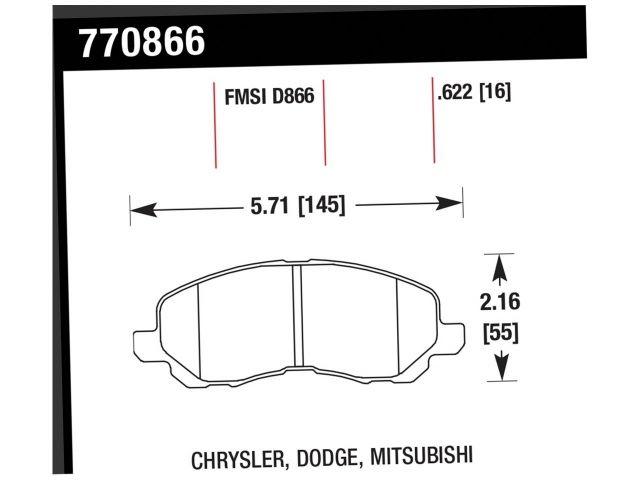 Hawk Brake Pads 770866 Item Image