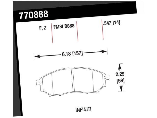 Hawk Brake Pads 770888 Item Image