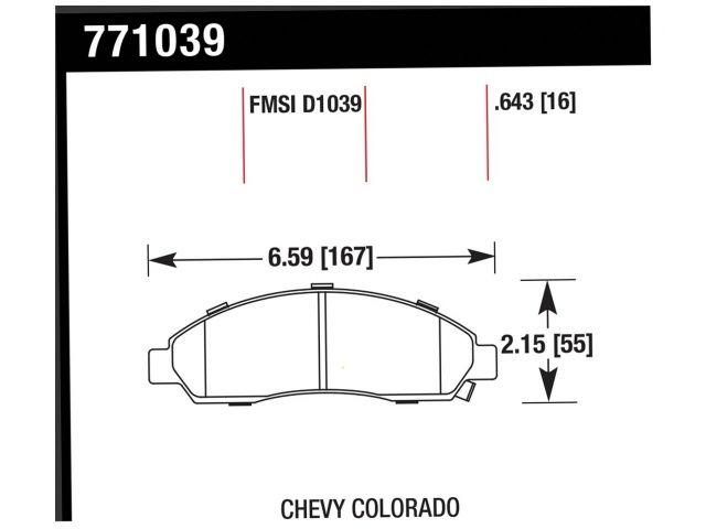 Hawk Brake Pads 771039 Item Image
