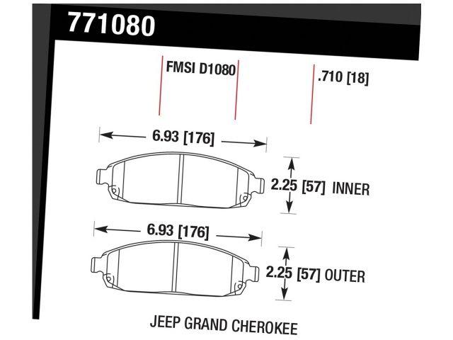 Hawk Brake Pads 771080 Item Image