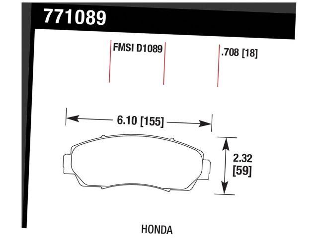 Hawk Brake Pads 771089 Item Image