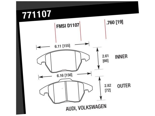 Hawk Brake Pads 771107 Item Image