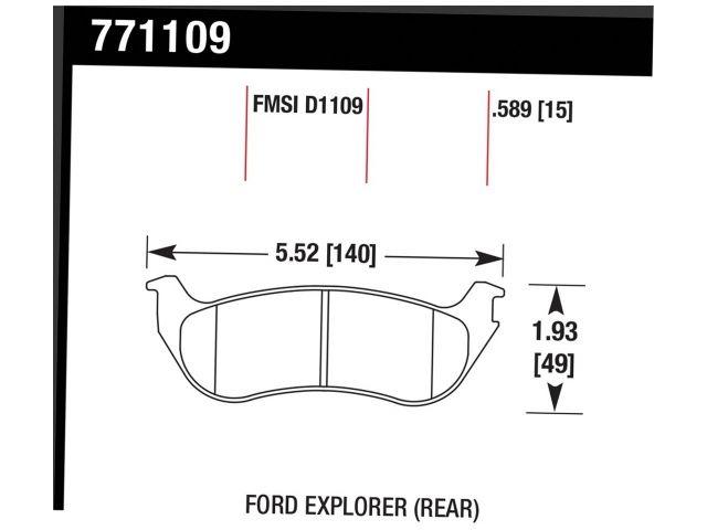 Hawk Brake Pads 771109 Item Image