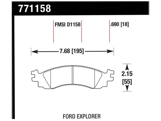 Hawk Brake Pads 771158 Item Image