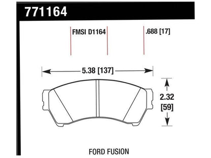 Hawk Brake Pads 771164 Item Image