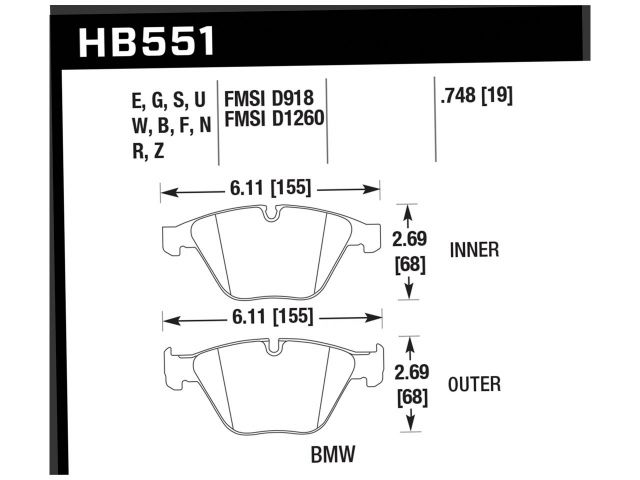 Hawk Disc Brake Pad