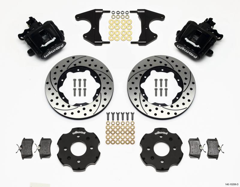 Wilwood Combination Parking Brake Rear Kit 11.00in Drilled Civic / Integra Drum 2.46 Hub Offset 140-10208-D Main Image