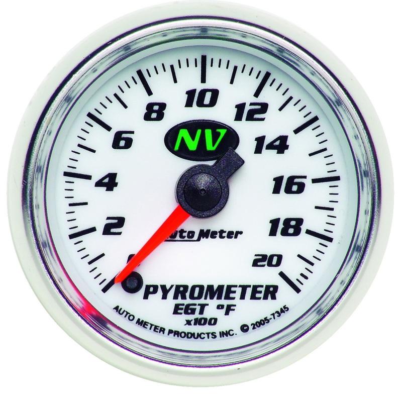 Autometer NV 52mm 0-2000 Deg F Digital Stepper Motor Pyrometer Gauge 7345 Main Image