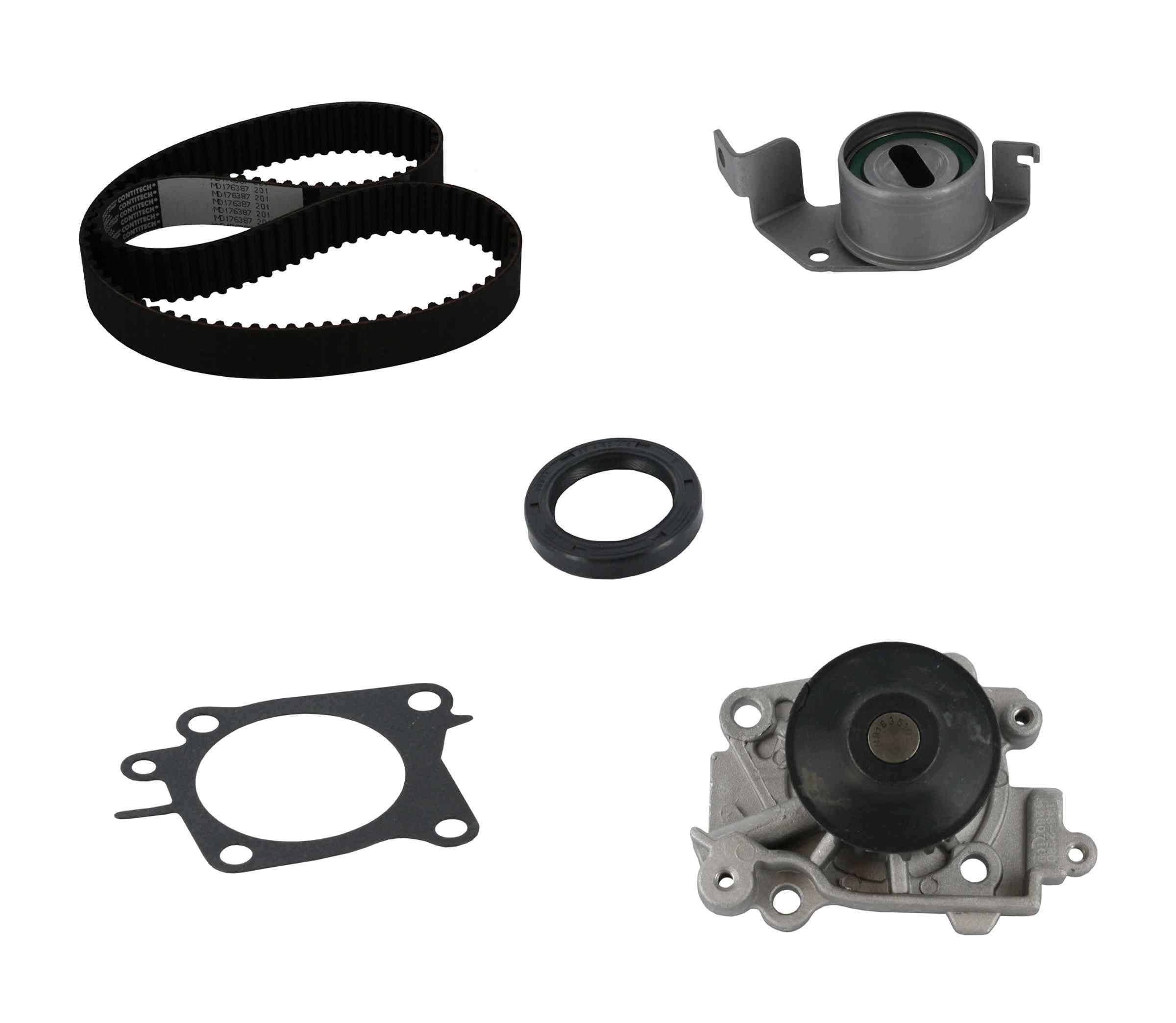 Continental Engine Timing Belt Kit with Water Pump  top view frsport PP201LK2