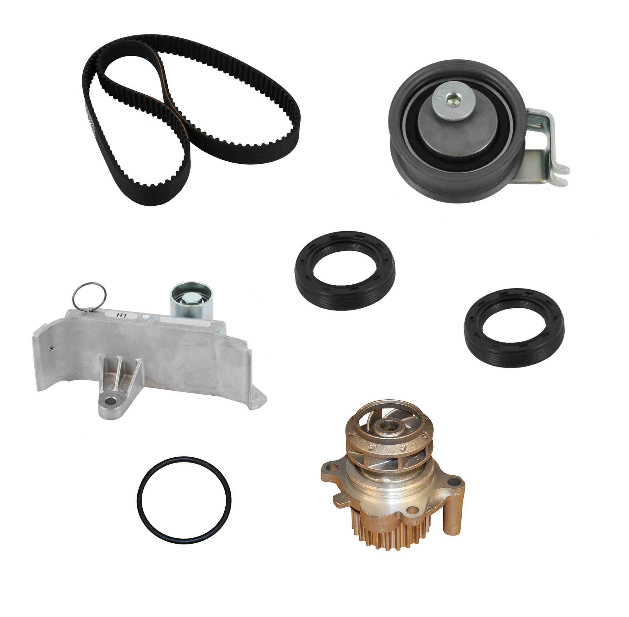 Continental Engine Timing Belt Kit with Water Pump  top view frsport PP306LK3-MI