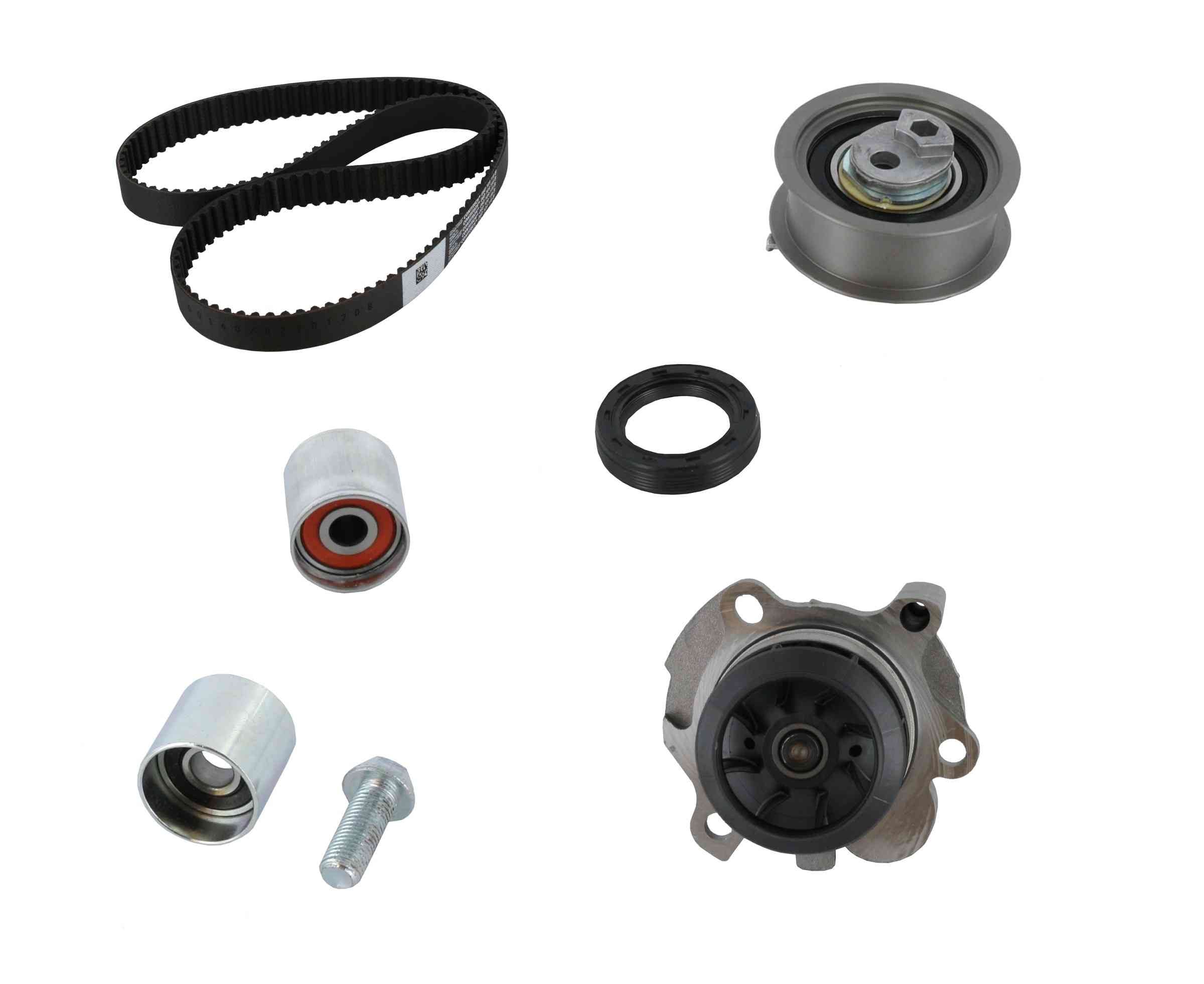 Continental Engine Timing Belt Kit with Water Pump  top view frsport PP334LK1-MI