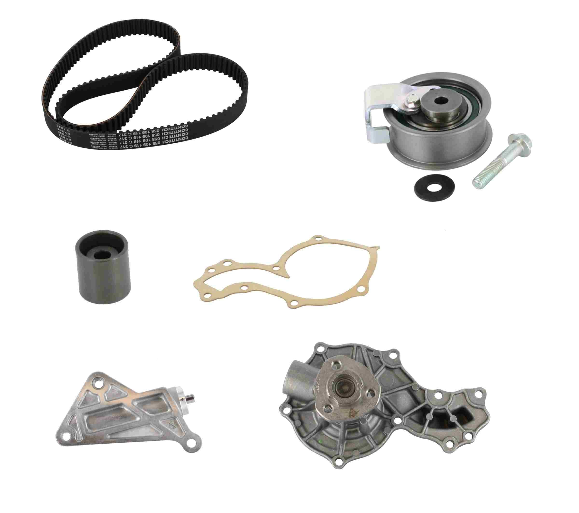 continental engine timing belt kit with water pump  frsport tb317lk1