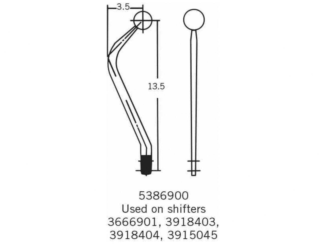 Hurst Shifters Replacement Competition Plus Stick Replacement Chrome Stick