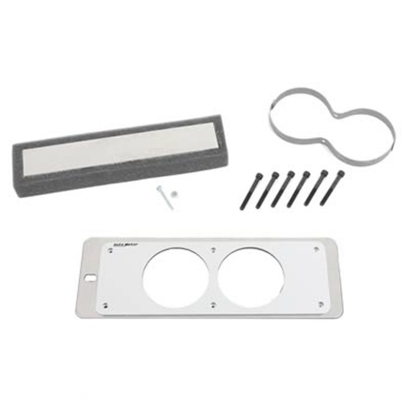 Autometer Mounting Solutions Gauge Mount Gauge Cage Dual 2-5/8in Silver 87-93 Ford Mustang 50105 Main Image