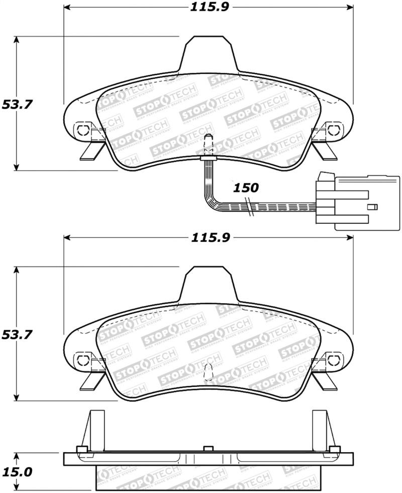 StopTech Street Brake Pads 308.08990 Main Image